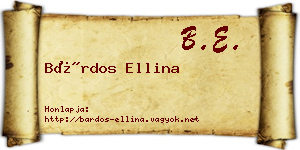 Bárdos Ellina névjegykártya
